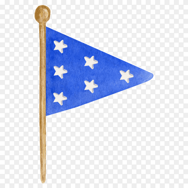 American flag isolated on transparent background PNG