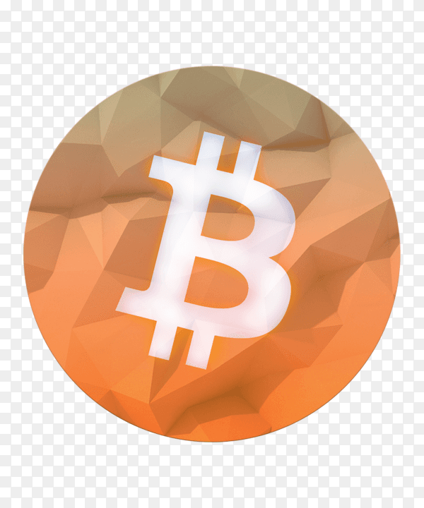 Bitcoin design on transparent background PNG