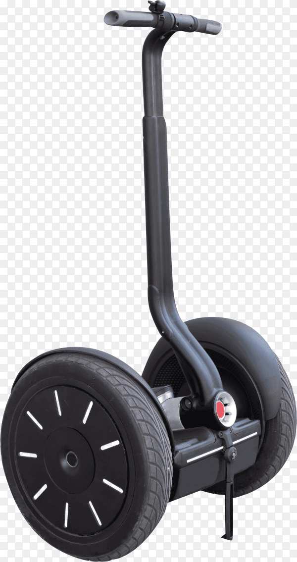 Black Segway with handle isolated on transparent background PNG