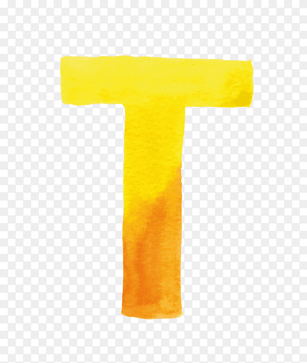 Capital T letter on transparent background PNG