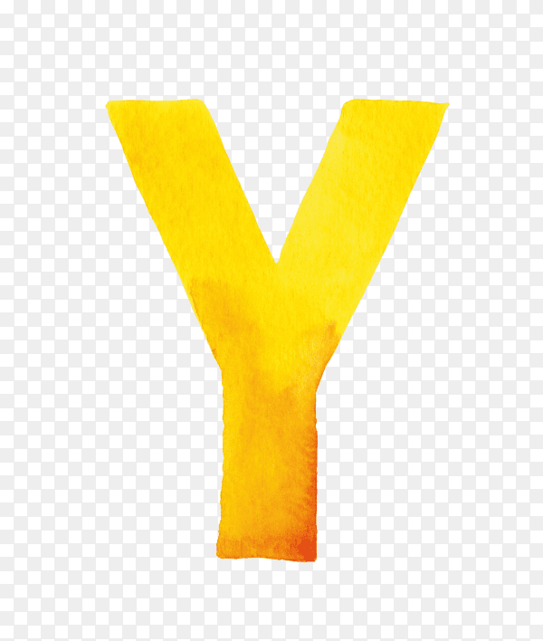 Capital Y letter on transparent background PNG