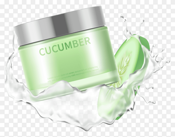 Cream cosmetic ads on transparent background PNG