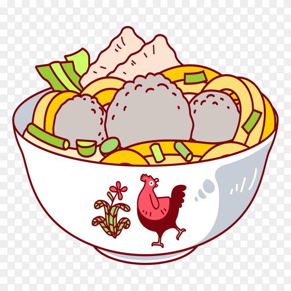Delicious Indonesian food on transparent background PNG