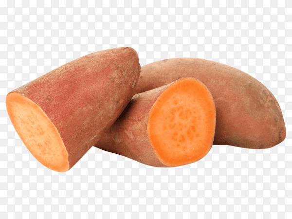 Delicious sweet potatoes isolated on transparent background PNG
