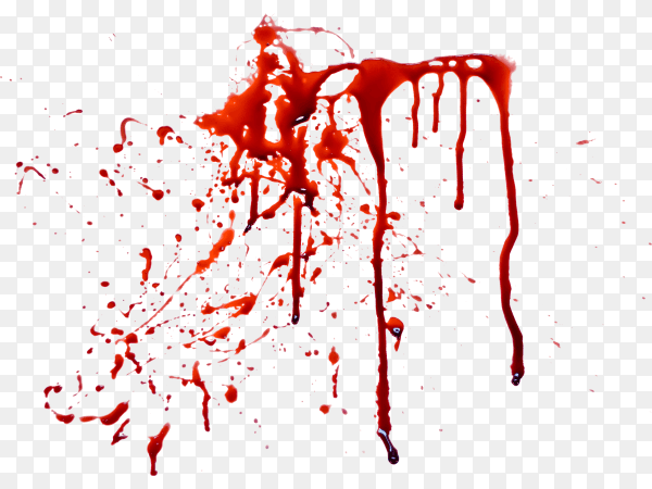 Dripping blood on transparent background PNG