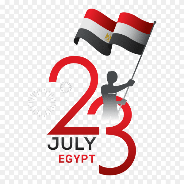 Egypt national day celebration on transparent background PNG