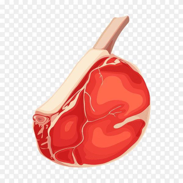 Fresh meat marbled beef steak isolated on transparent background PNG