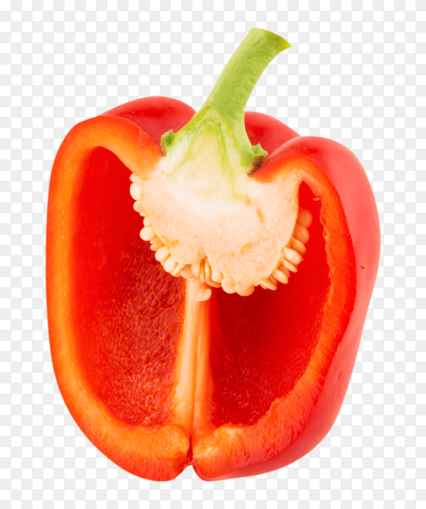 Fresh red pepper on transparent background PNG