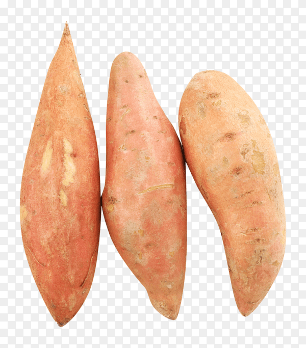 Fresh sweet potatoes on transparent background PNG