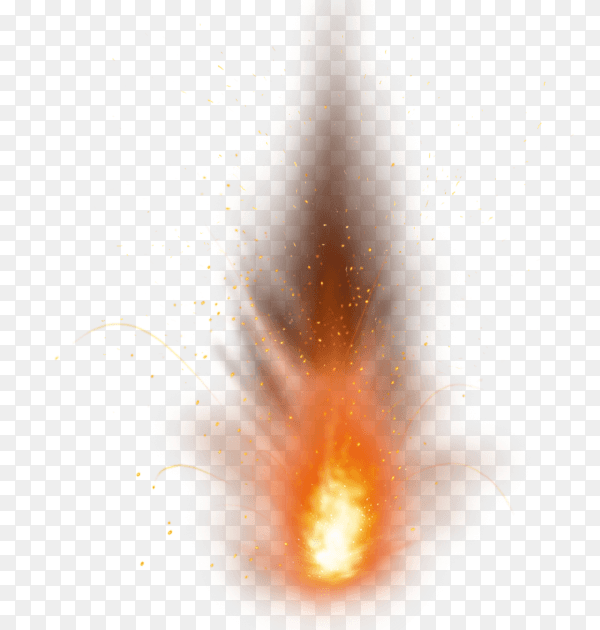 Gun fire on transparent background PNG