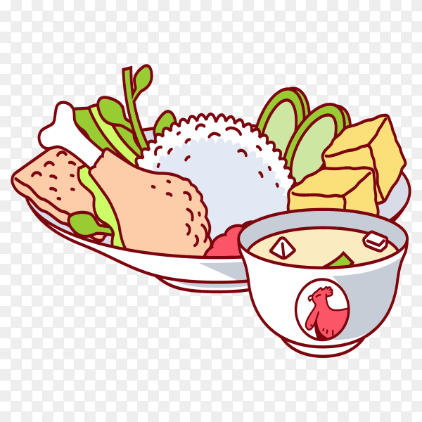 Indonesian food isolated on transparent background PNG