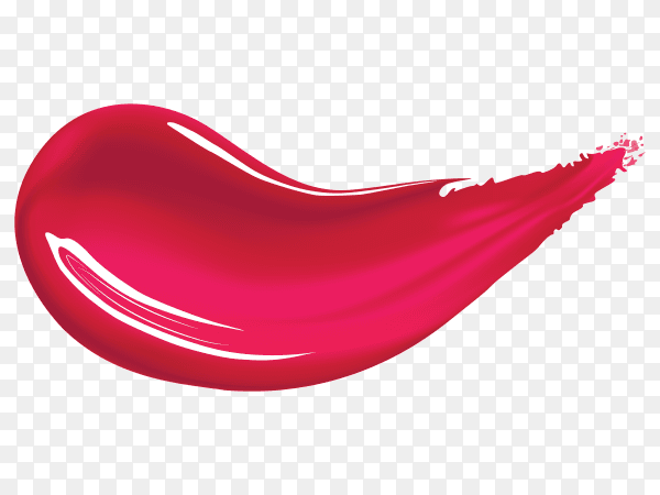 Lipstick smudge of liquid lip gloss on transparent PNG