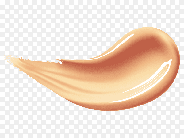 Lipstick smudge of liquid lip gloss on transparent background PNG