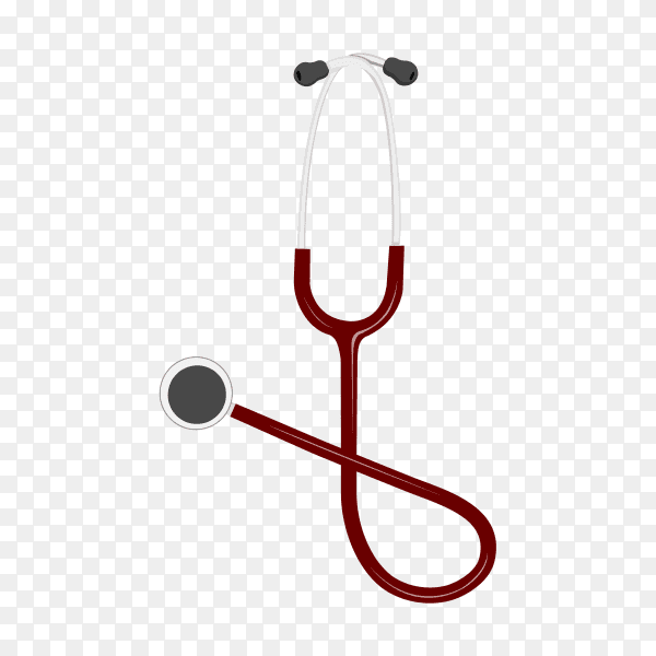 Medical stethoscope isolated on transparent background PNG