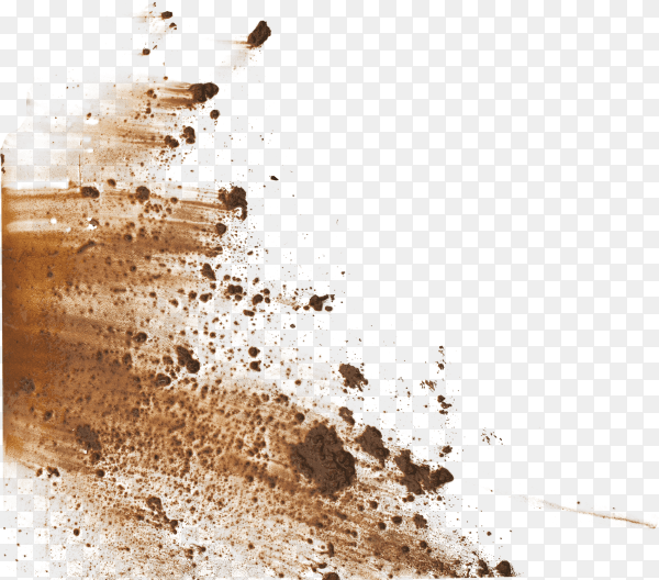 Mud splash on transparent background PNG