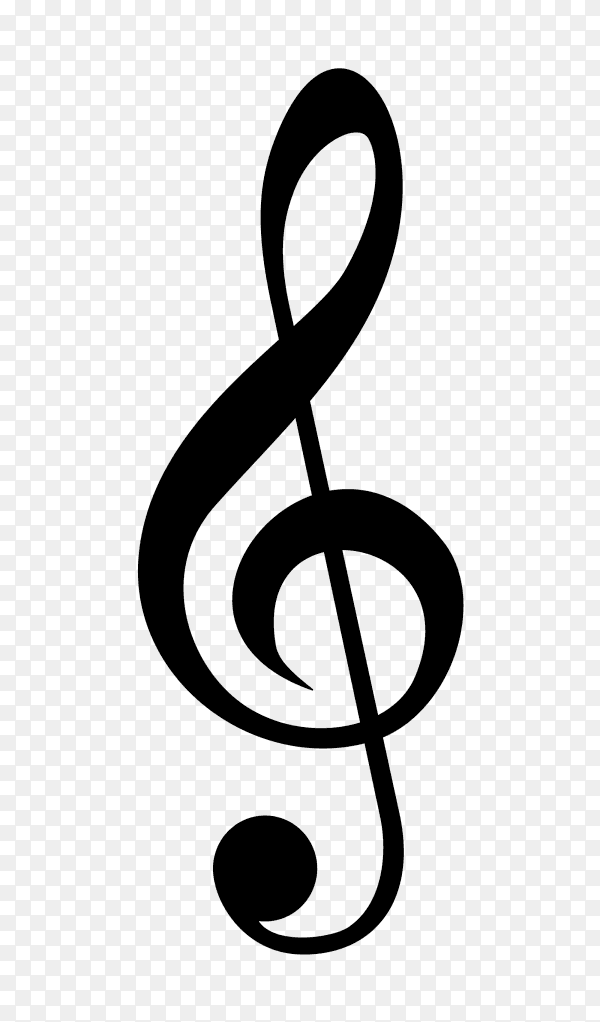 Music Note key on transparent background PNG