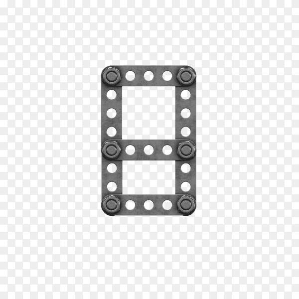Number Eight design on transparent background PNG