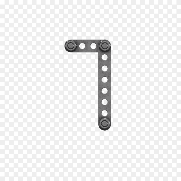 Number Seven design on transparent background PNG