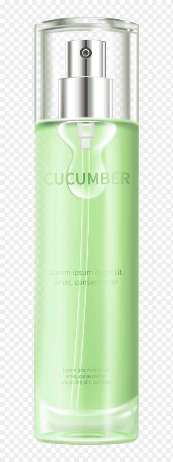 Illustration perfume in a glass bottle on transparent background PNG