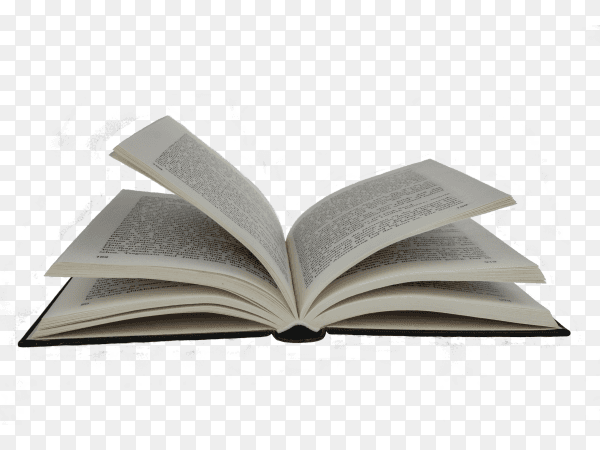 Open book isolated on transparent background PNG