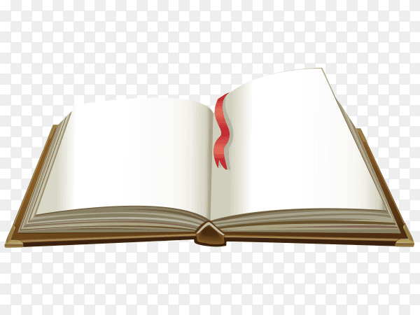 Open book on transparent background PNG
