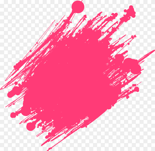 Pink brush stroke on transparent background PNG