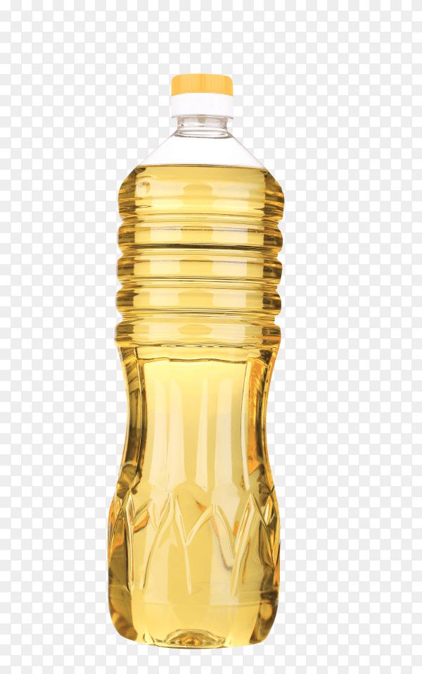 Plastic oil bottle on transparent background PNG