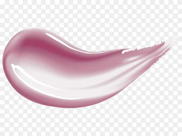 Purple lipstick smudge of liquid lip gloss on transparent background PNG
