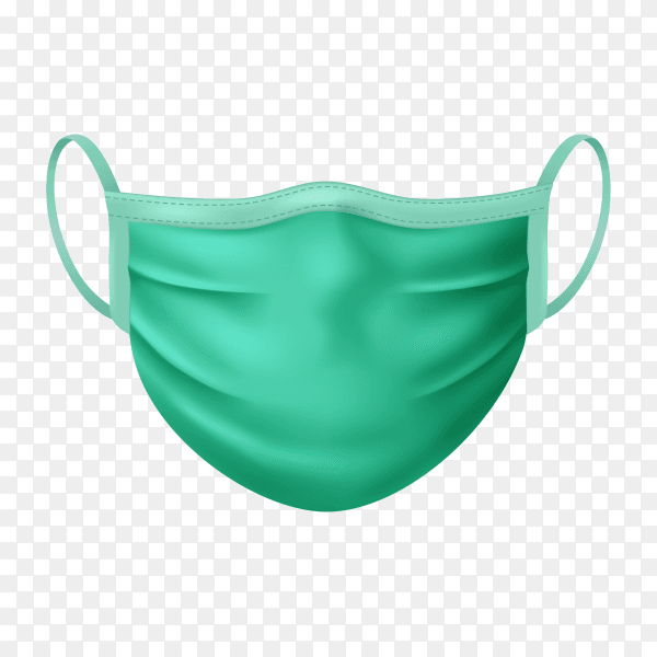 Realistic medical mask concept on transparent background PNG
