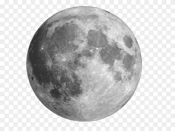 Shot of the moon isolated on transparent background PNG