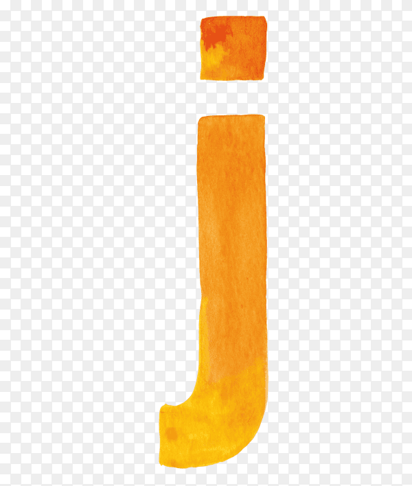 Small j letter on transparent background PNG