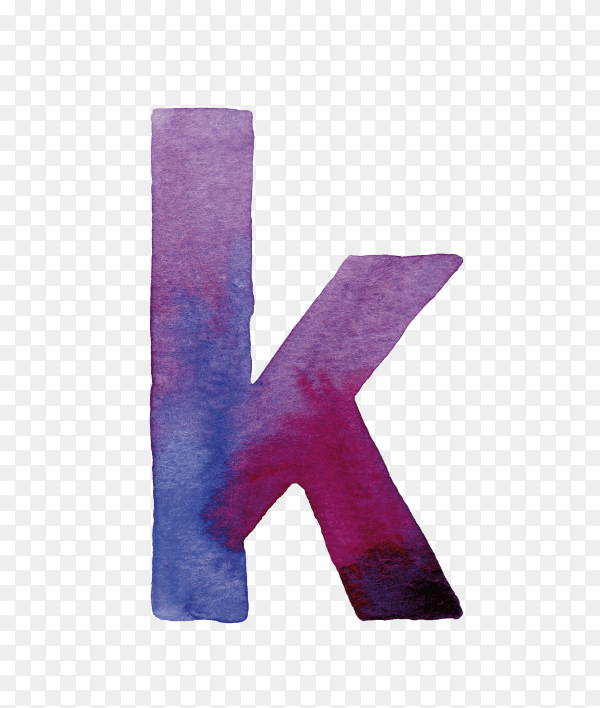 Small k letter on transparent background PNG