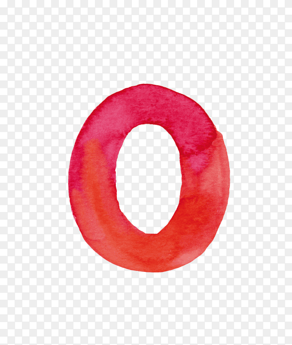 Small o letter on transparent background PNG