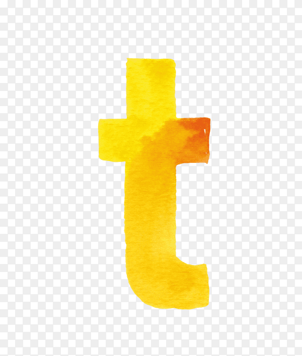 Small t letter on transparent background PNG