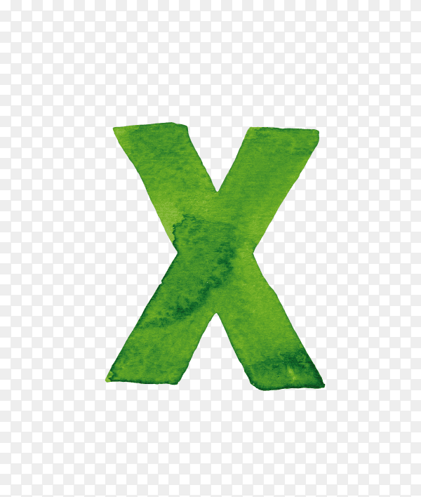 Small x letter on transparent background PNG