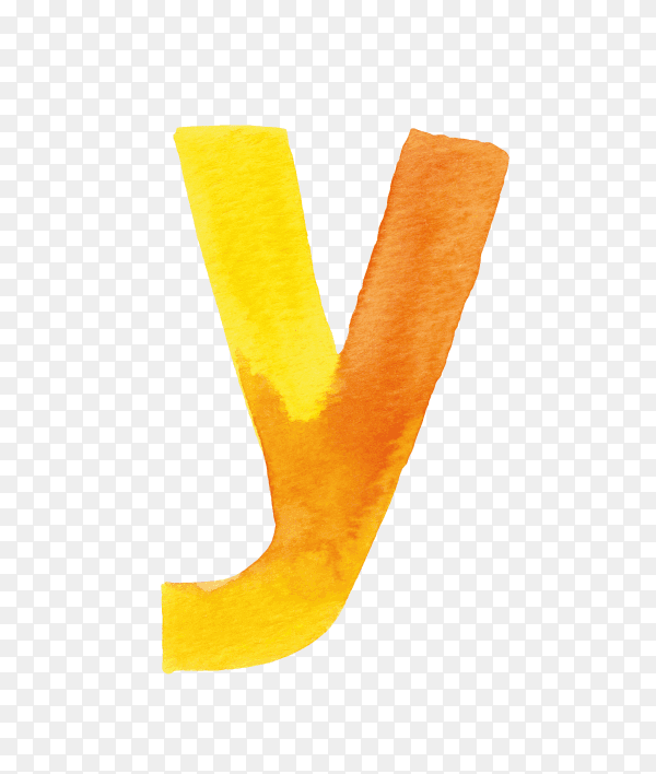 Small y letter on transparent background PNG