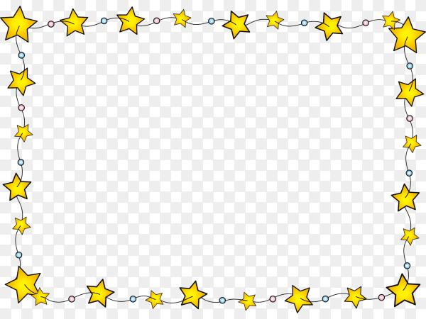 Star border on transparent background PNG