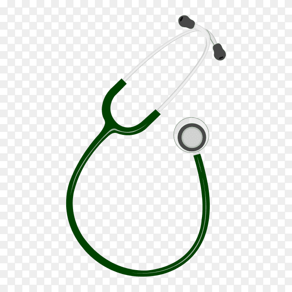 Stethoscope for medical check-up on transparent background PNG