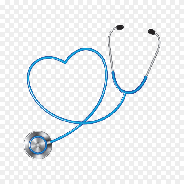 Stethoscope to measure the heartbeat on transparent background PNG