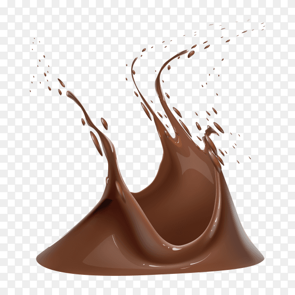 Tasty chocolate liquid splash on transparent background PNG