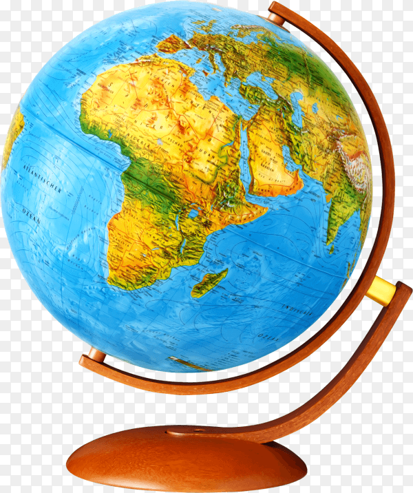 Wold global illustration on transparent background PNG