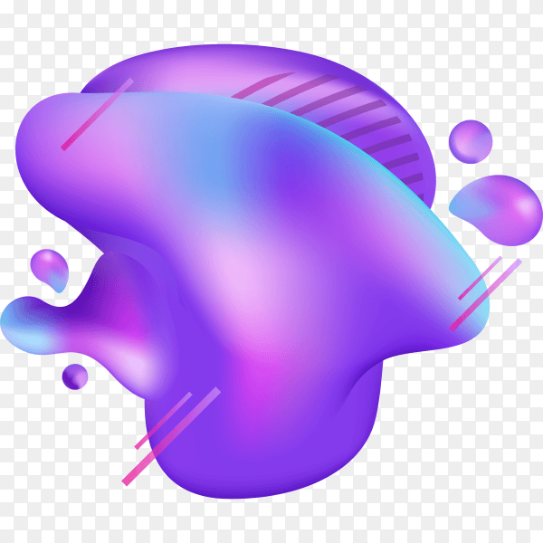 Abstract liquid shape on transparent background PNG