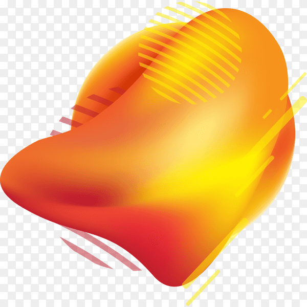 Abstract liquid shapes isolated on transparent background PNG