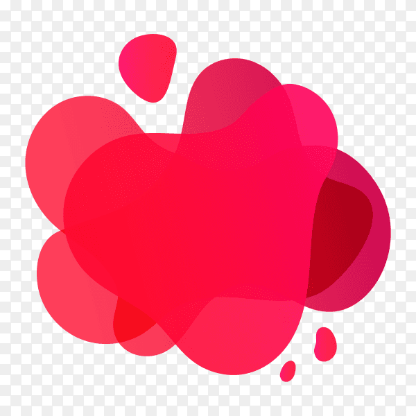 Abstract modern liquid shaped on transparent background PNG