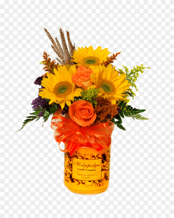 Beautiful yellow flowers on transparent background PNG