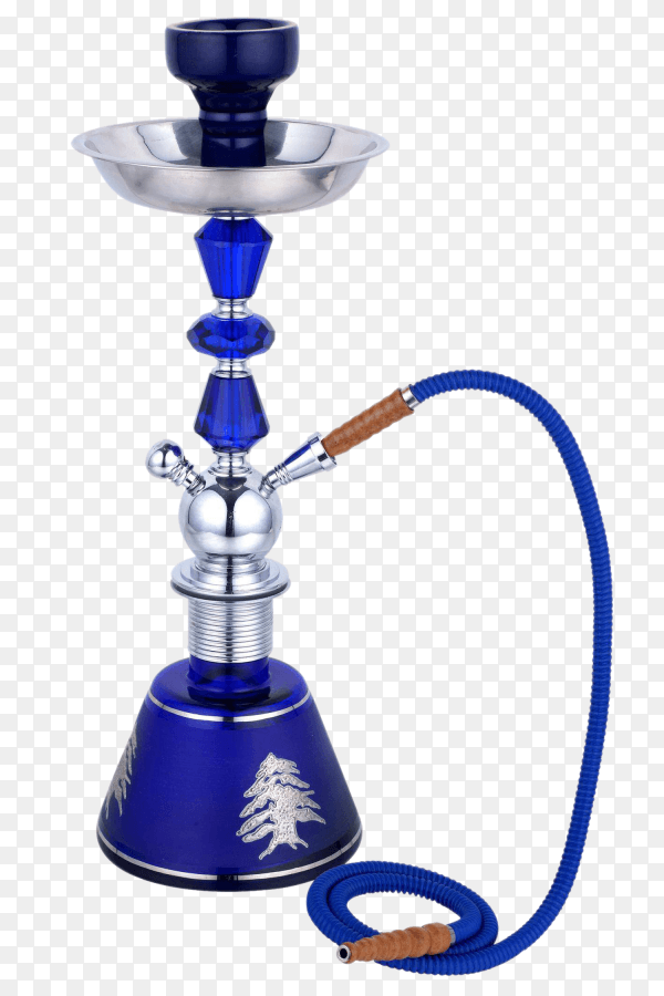 Blue Hookah isolated on transparent background PNG