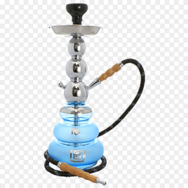 Blue Hookah realistic on transparent background PNG