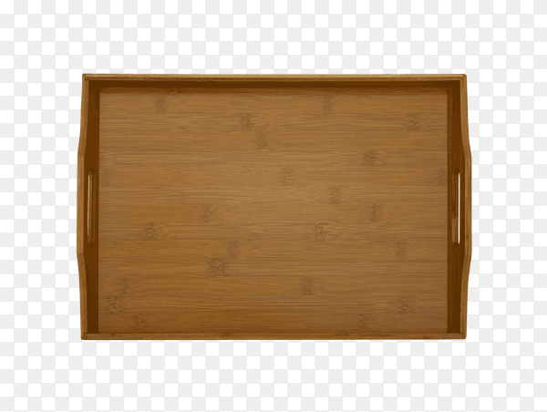 Bomboo serving tray on transparent background PNG