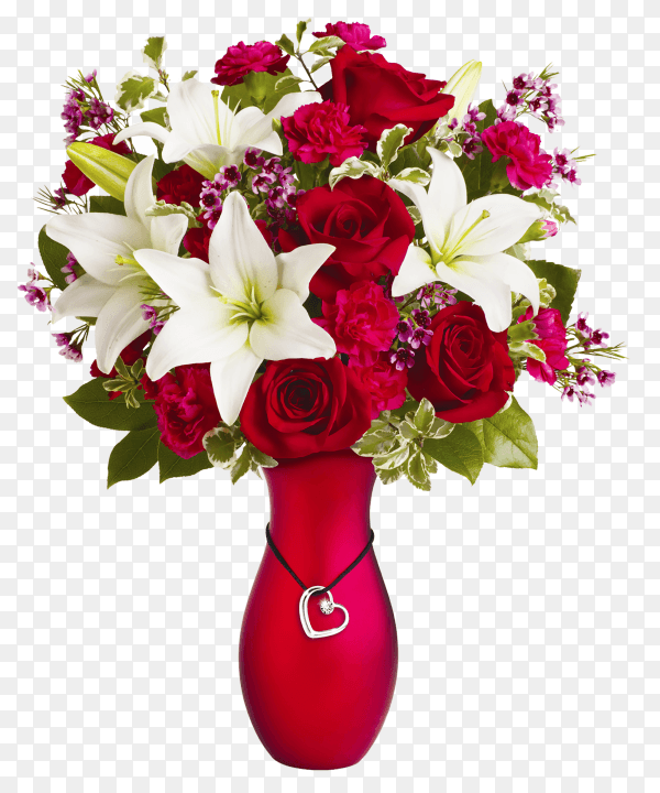 Bouquet With Red Roses on transparent background PNG