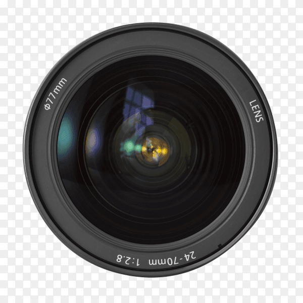Camera lens on transparent background PNG